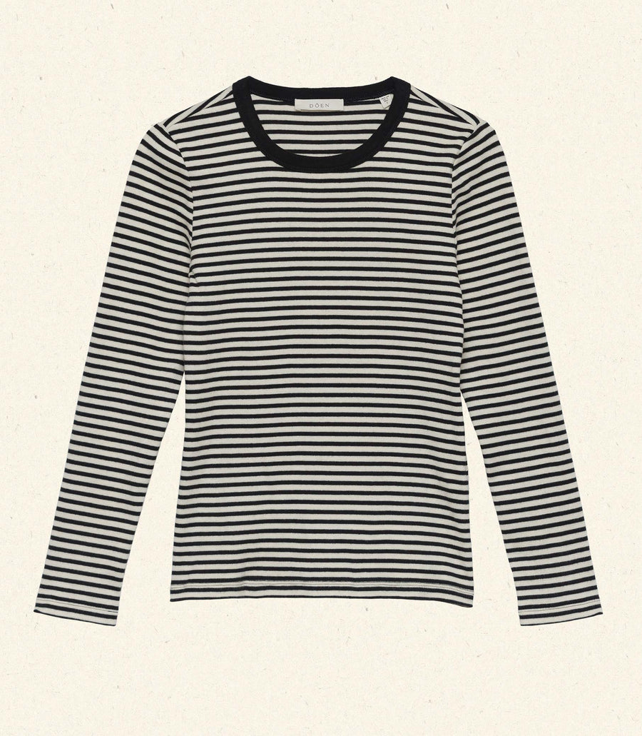 ANNIE TEE -- BLACK VENETIA STRIPE