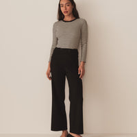 ANNIE TEE -- BLACK VENETIA STRIPE