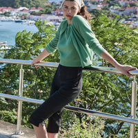 LULA CAPRI PANT -- BLACK