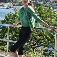 CLAUDINE CARDIGAN -- LIGHT KELLY GREEN