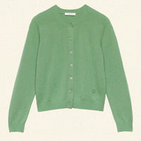 CLAUDINE CARDIGAN -- LIGHT KELLY GREEN