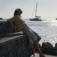DELIA SKIRT -- RIVIERA FOULARD