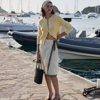 DELIA SKIRT -- RIVIERA FOULARD
