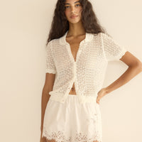 EVELINE CARDIGAN -- IVORY