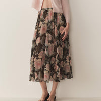 MEADOW SKIRT -- ROSE GARDEN FLORAL