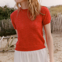 MONICA SWEATER -- CHERRY RED