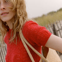 MONICA SWEATER -- CHERRY RED