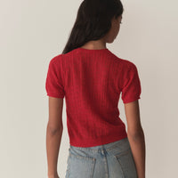 MONICA SWEATER -- CHERRY RED