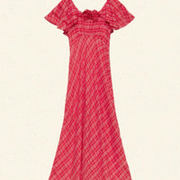 NEVARA DRESS -- SYLVIE PLAID