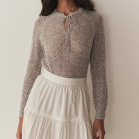 OPHIRA SWEATER -- LIGHT HEATHER GREY