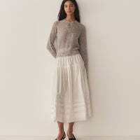 OPHIRA SWEATER -- LIGHT HEATHER GREY