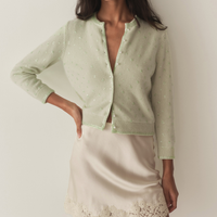 PAILLETTE CARDIGAN -- MINT TEA
