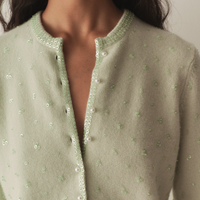 PAILLETTE CARDIGAN -- MINT TEA