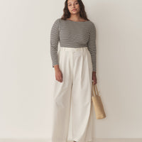 PAULETTE TEE -- NAVY NANTUCKET STRIPE
