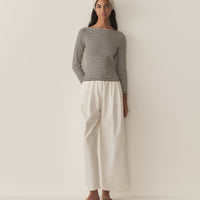 PAULETTE TEE -- NAVY NANTUCKET STRIPE