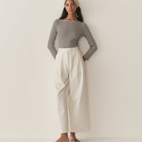 PAULETTE TEE -- NAVY NANTUCKET STRIPE