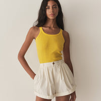 SEINE CASHMERE TANK -- CITRUS