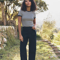 VIVI TEE -- NAVY NANTUCKET STRIPE