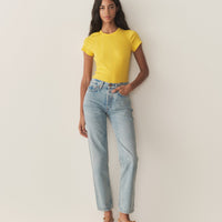 VIVI CASHMERE TEE -- CITRUS