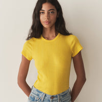 VIVI CASHMERE TEE -- CITRUS