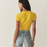 VIVI CASHMERE TEE -- CITRUS