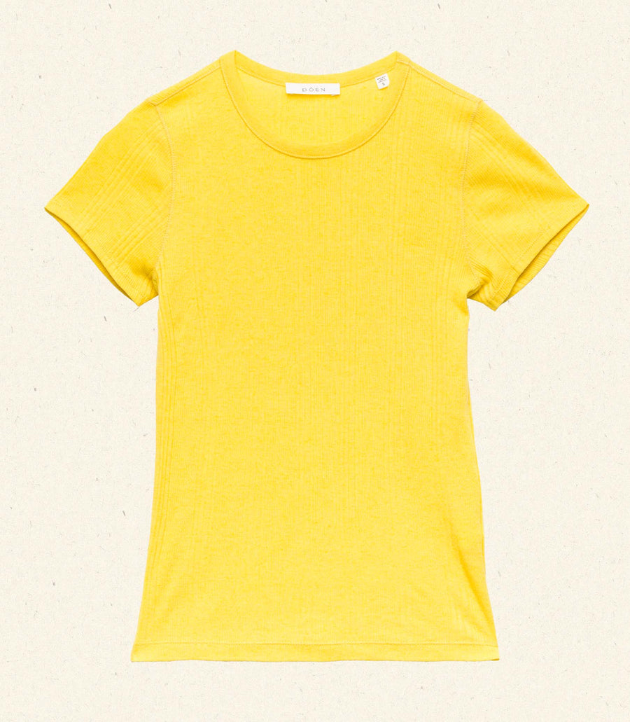 VIVI CASHMERE TEE -- CITRUS