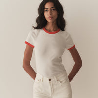 VIVI RINGER TEE -- SALT